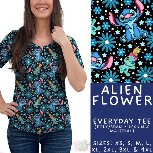 Batch #449 - Magical Faves 15 - Closes 11/19 - ETA early Jan - Alien Flower Everyday Tee