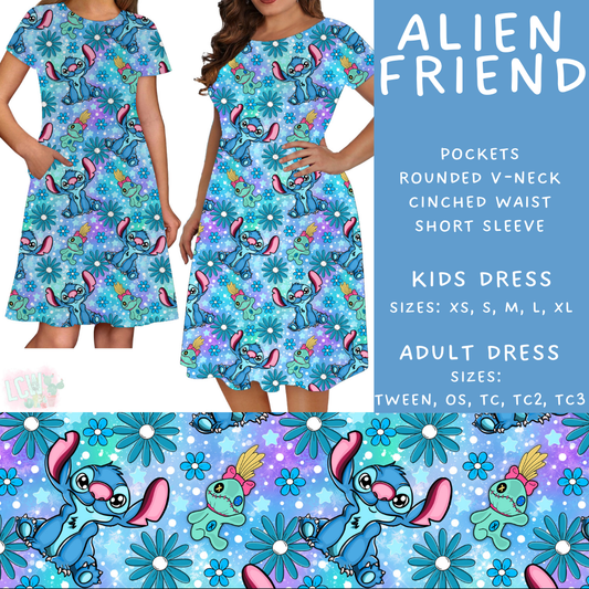 Batch #472 - Magical Faves 16 - Closes 1/5 - ETA late Feb - Alien Friend Adult & Kids Dresses