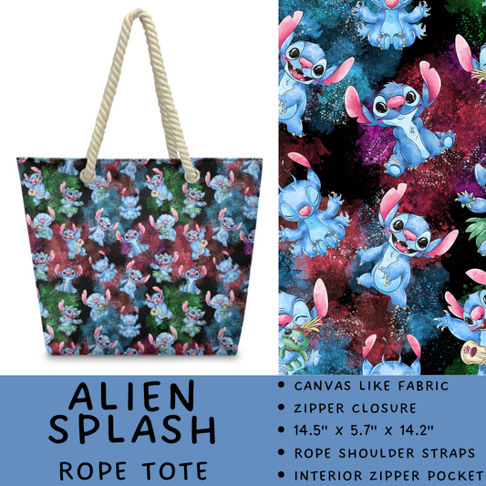 Batch #440 - Magical Character Rope Tote - Closes 10/31 - ETA mid Dec - Alien Splash Rope Tote