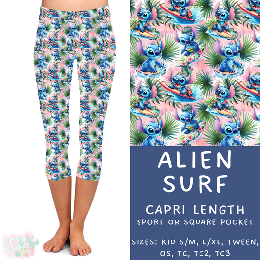 Batch #333 - Magical Summer - Closes 5/7 - ETA late June - Alien Surf Full and Capri Length Leggings