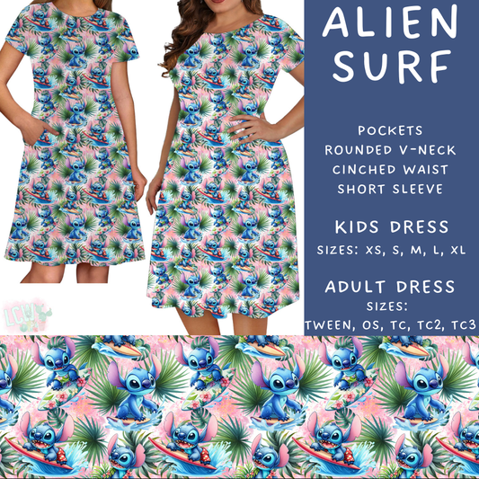 Batch #333 - Magical Summer - Closes 5/7 - ETA late June - Alien Surf Adult & Kids Dresses