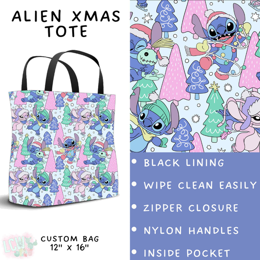 Batch #558 - Magical Character Christmas - Closes 7/20 - ETA mid/late Sept - Alien Xmas Tote