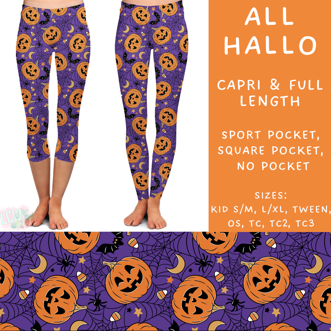 Ready To Ship - All Hallo Full Length Leggings - Square Pocket OS