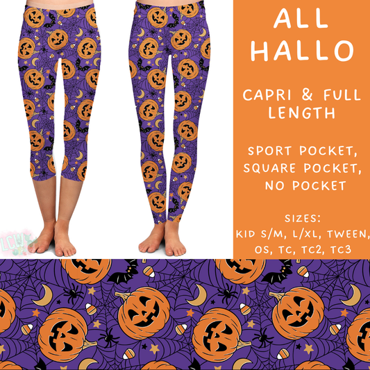 Ready To Ship - All Hallo Full Length Leggings - Square Pocket OS
