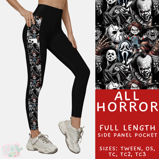 Ready to Ship - All Horror Side Panel Pocket Leggings - OS