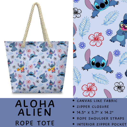 Batch #440 - Magical Character Rope Tote - Closes 10/31 - ETA mid Dec - Aloha Alien Rope Tote