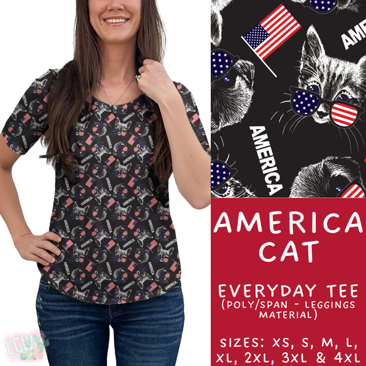 Batch #337 - USA Faves - Closes 5/7 - ETA mid June - America Cat Everyday Tee