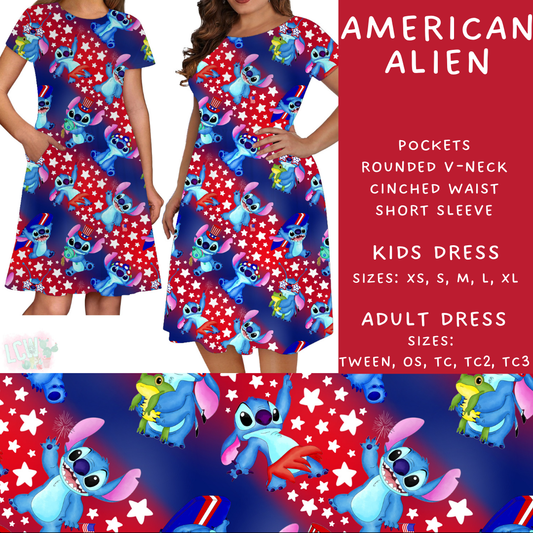 Batch #338 - Magical 4th of July - Closes 5/7 - ETA mid June - American Alien Adult & Kids Dresses