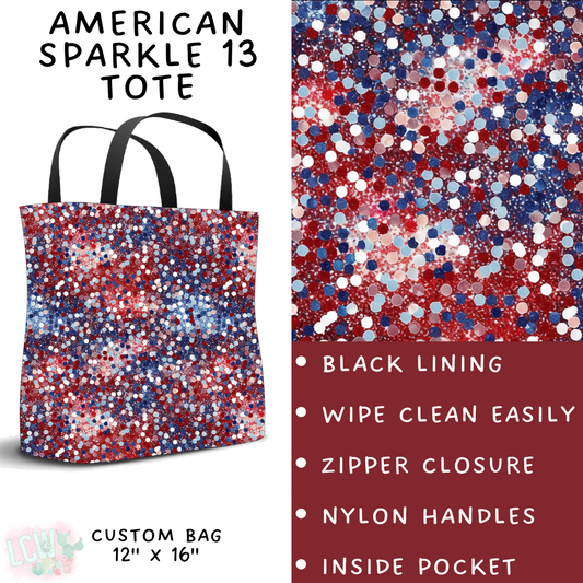 Batch #337 - USA Faves - Closes 5/7 - ETA mid June - American Sparkle 13 Tote