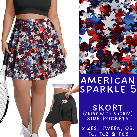 Batch #337 - USA Faves - Closes 5/7 - ETA mid June - American Sparkle 5 Skort