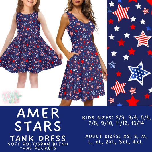 Batch #335 - RWB Tank Dresses - Closes 5/8 - ETA mid June - Amer Stars Women's & Girl's Tank Dress