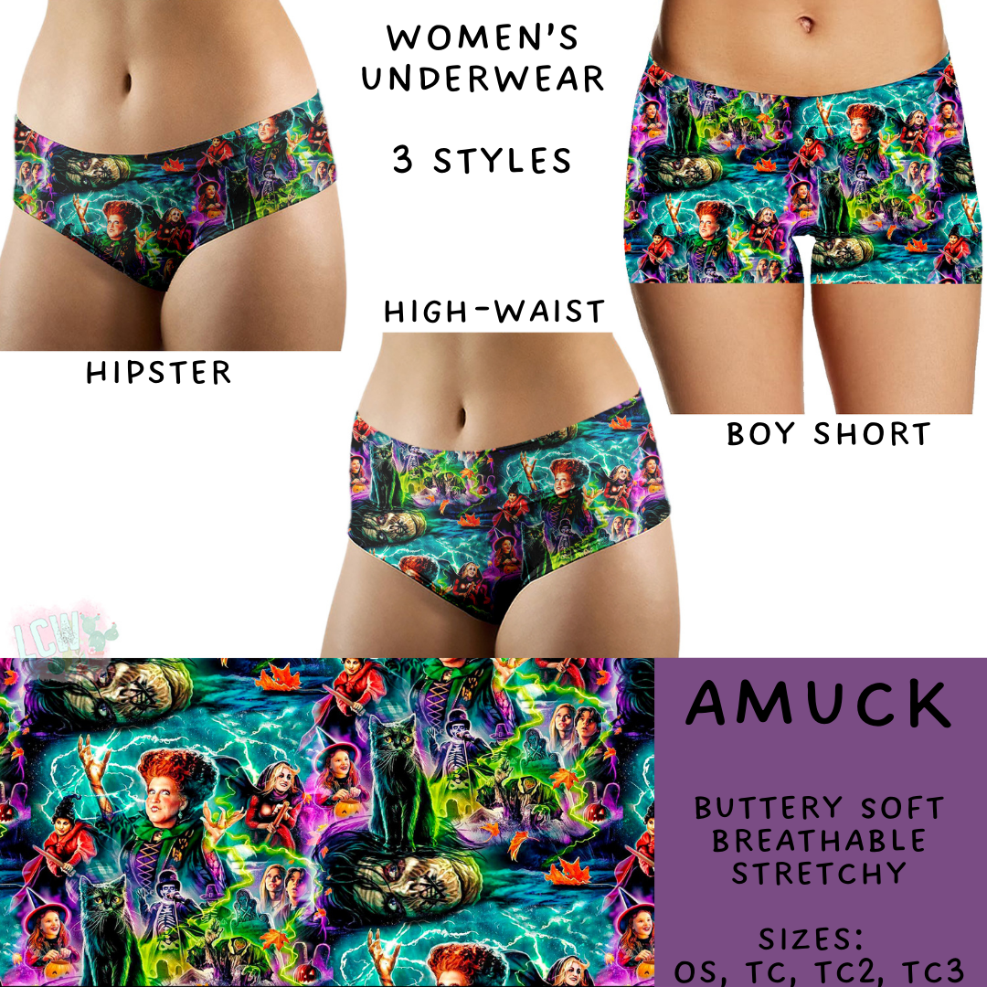Ready To Ship - Amuck Women's Underwear - Boy Short TC & Hipster TC2