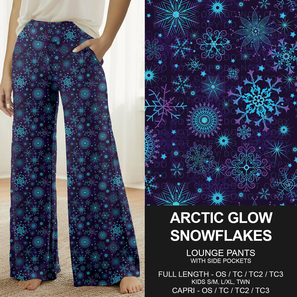 B313 - Preorder Arctic Glow Snowflakes Lounge Pants (Closes 9/20. ETA: late Nov.)