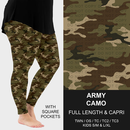 B251 - Preorder Army Camo Leggings w/ Pockets (Closes 9/14. ETA: mid Nov.)