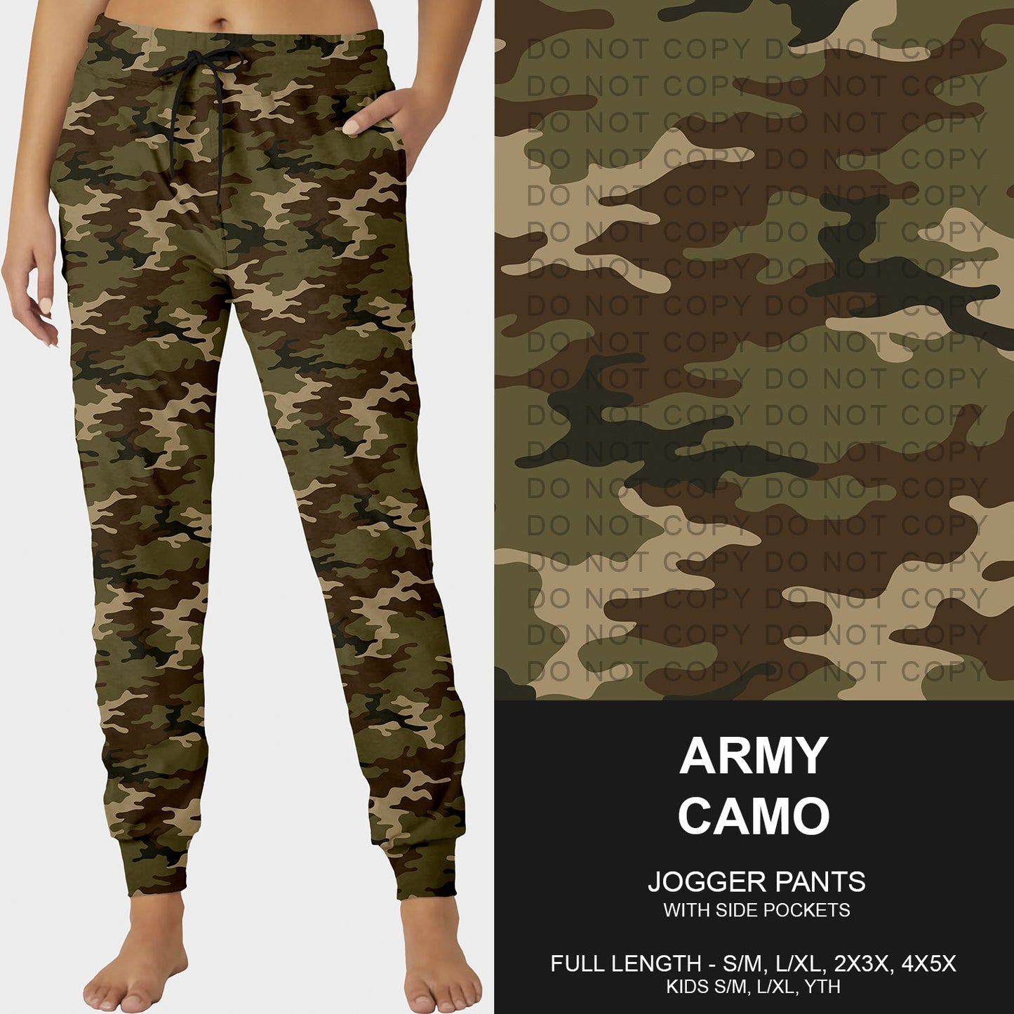 B251 - Preorder Army Camo Joggers (Closes 9/14. ETA mid Nov.)