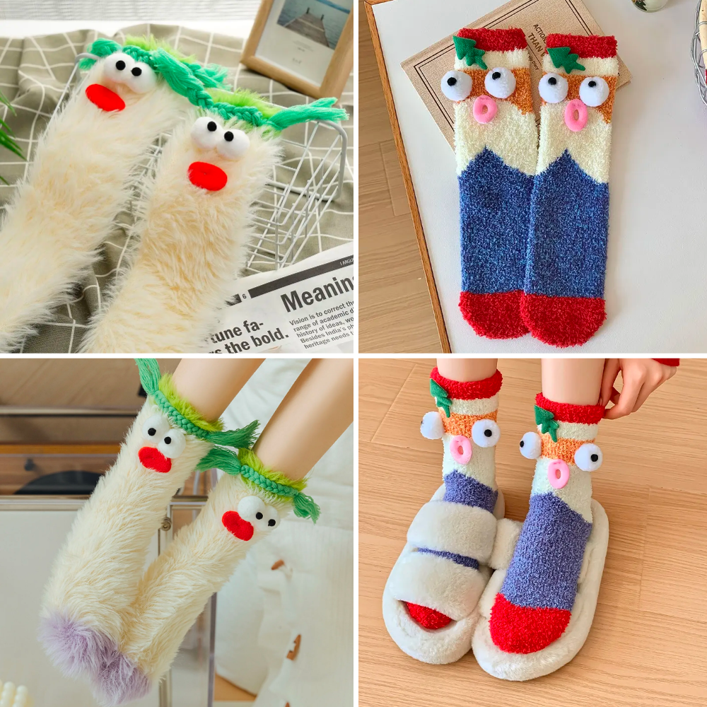 CARTOON FUZZY SOCKS - Alonna's Legging Land