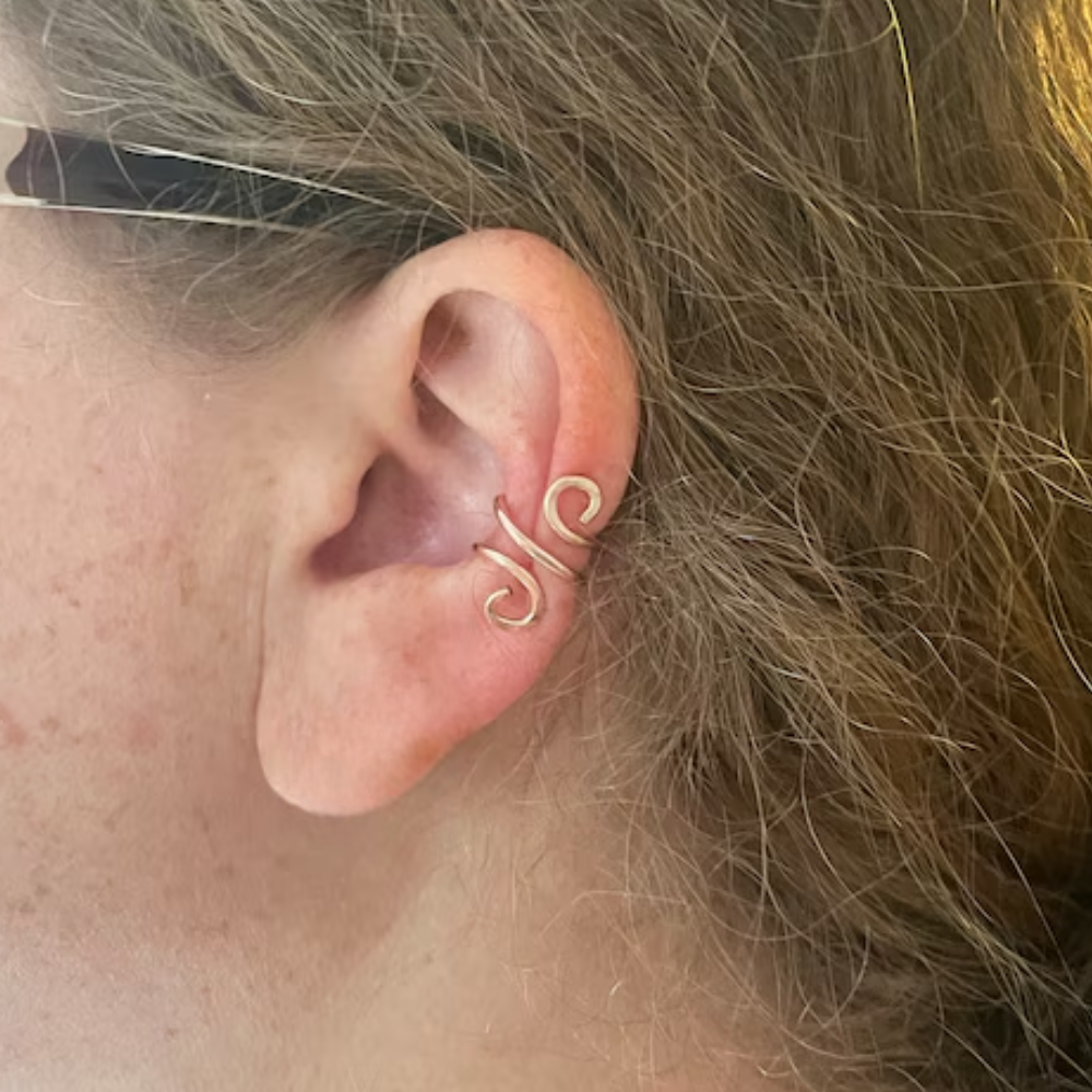 GOLD EAR CUFFS - Alonna's Legging Land
