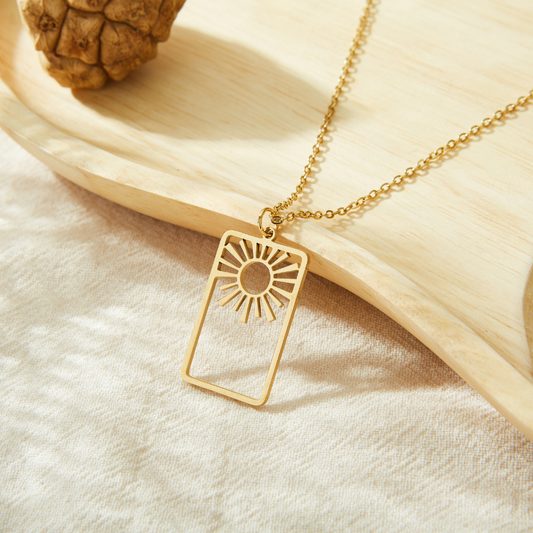 GOLD SUN NECKLACE - Alonna's Legging Land
