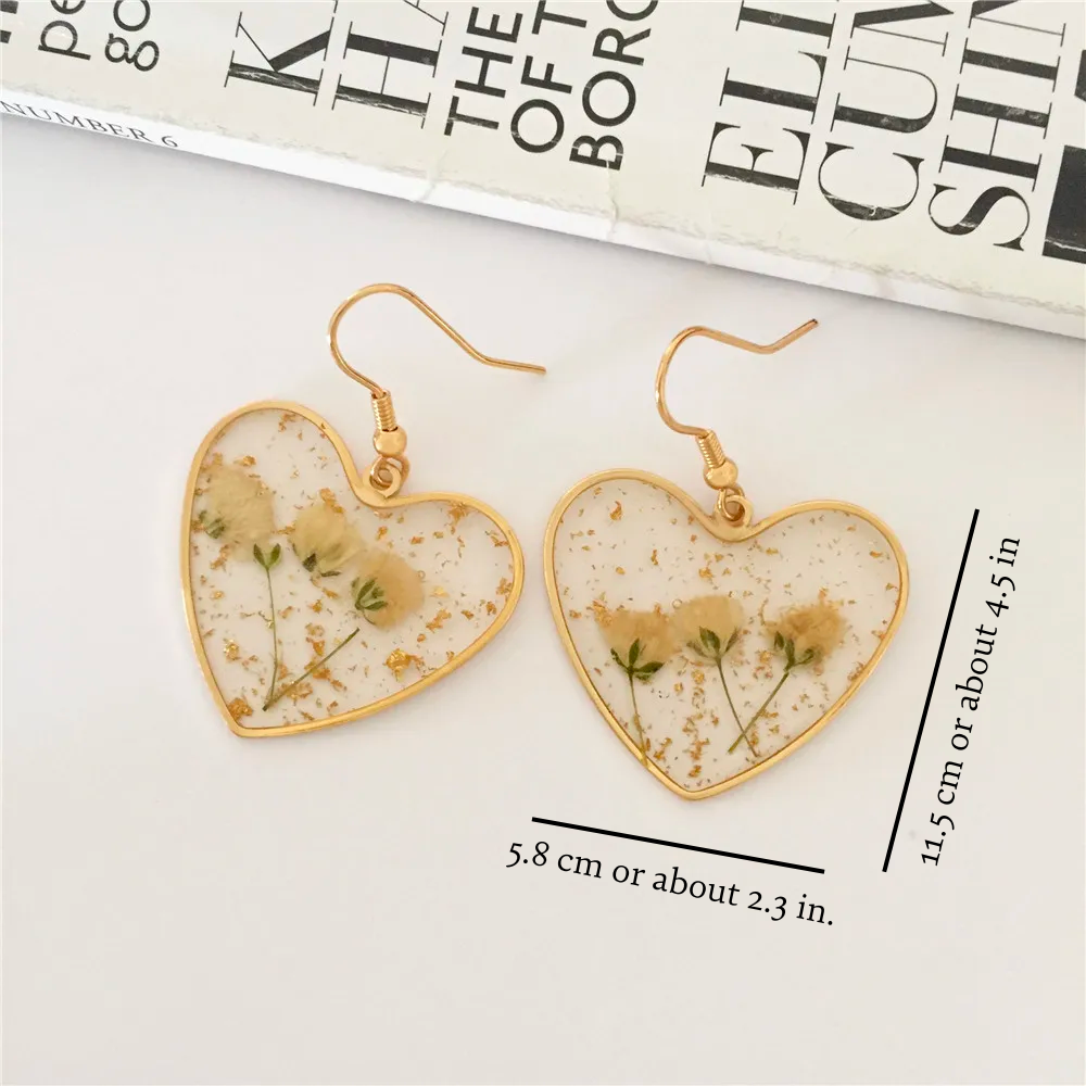 BLOSSOM HEART EARRINGS (PAIR) - Alonna's Legging Land