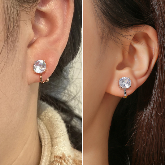 SOLITAIRE STUD EARRINGS (PAIR) - Alonna's Legging Land