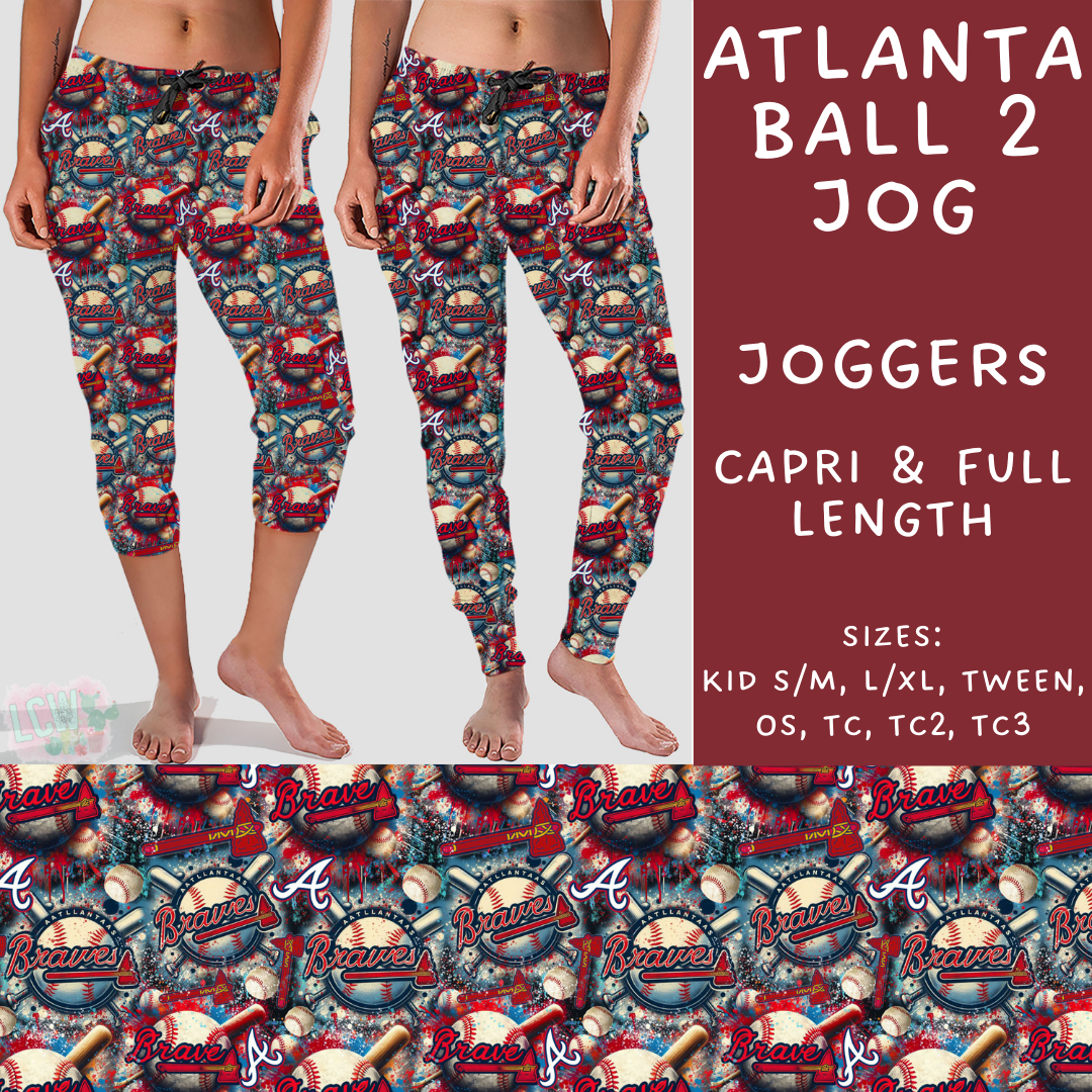 Batch #498 - Strike Out 3 - Closes 3/2 - ETA early May - Atlanta Ball 2 Full and Capri Length Joggers - Alonna's Legging Land