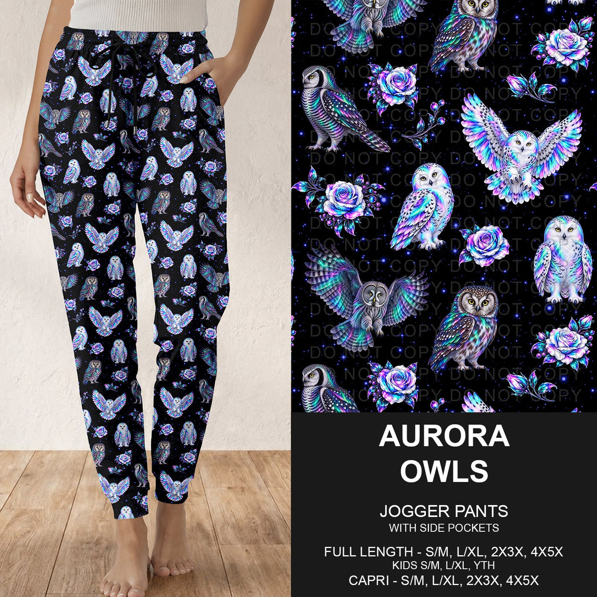 B320 - Preorder Aurora Owls Joggers (Closes 11/08. ETA: mid Jan.)