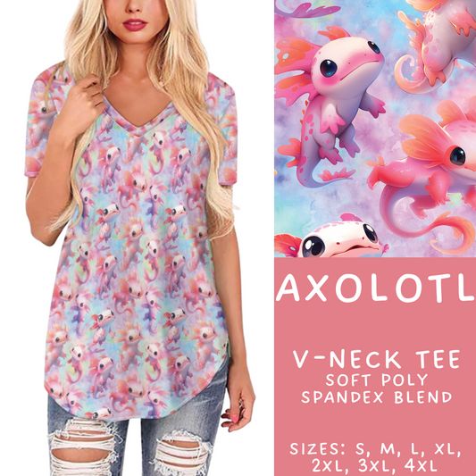 Batch #411 - July Request Run - Closes 9/11 - ETA late October - Axolotl V-Neck Tee