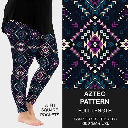 B248 - Preorder Aztec Pattern Leggings w/ Pockets (Closes 8/24. ETA late Oct.)