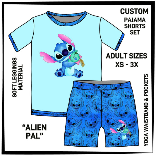 PS1S - Alien Pal Pajamas Top & Shorts Set - Preorder Closing 7/4 ETA: Late Aug