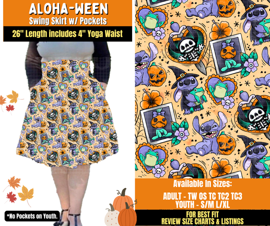 Preorder! Closes 7/16. ETA Oct. Aloha-ween Swing Skirt
