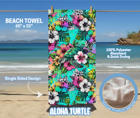 Preorder! Closes 5/15. ETA August. Aloha Turtle Towel