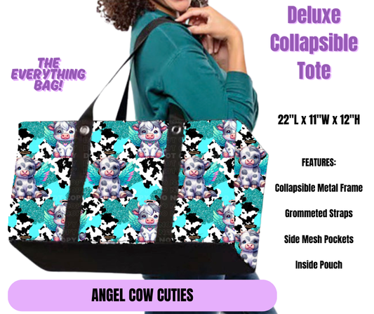 Preorder! Closes 5/19. ETA August. Angel Cow Cuties Collapsible Tote
