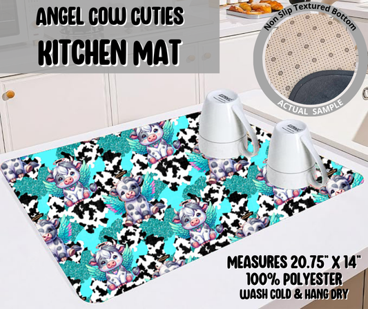 Preorder! Closes 5/22. ETA August. Angel Cow Cuties Kitchen Mat