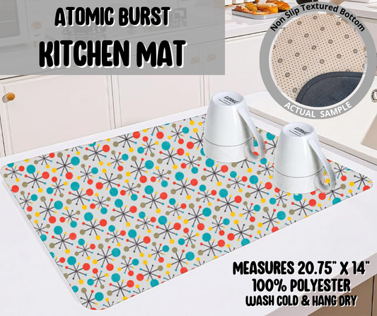 Preorder! Closes 5/22. ETA August. Atomic Burst Kitchen Mat