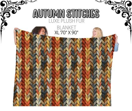 Autumn Stitches Luxe Plush Fur Blanket XL