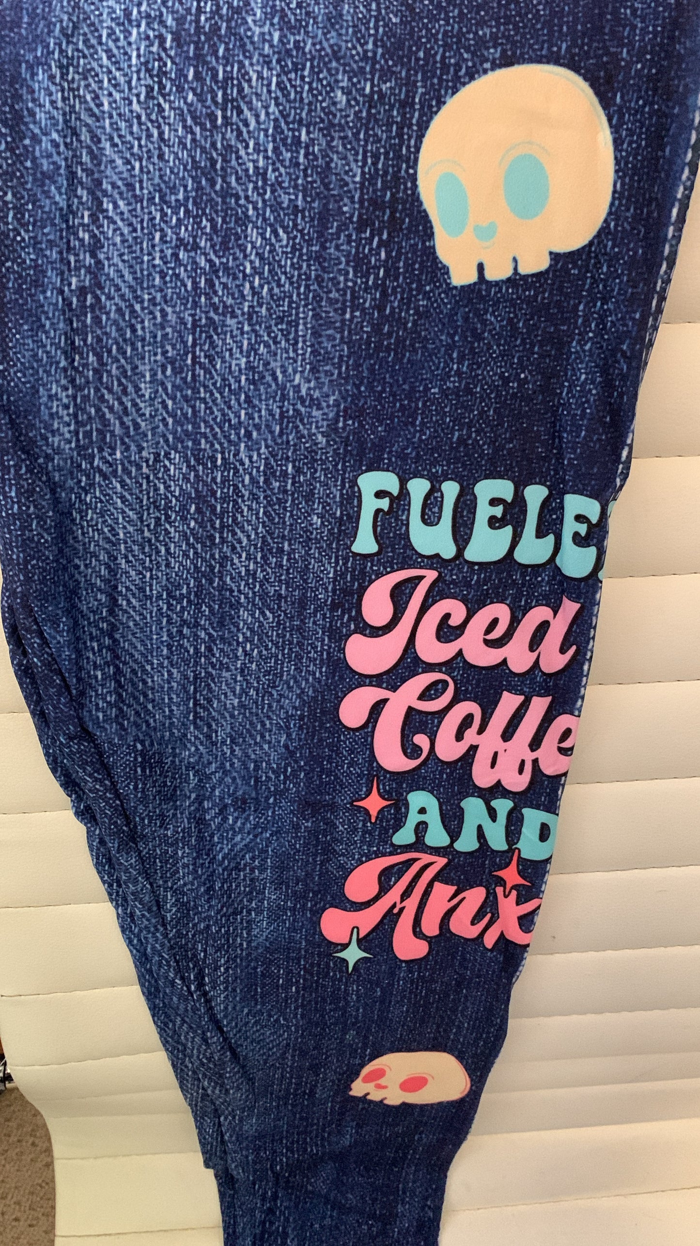 Coffee & Anxiety Side Leg - Alonna's Legging Land