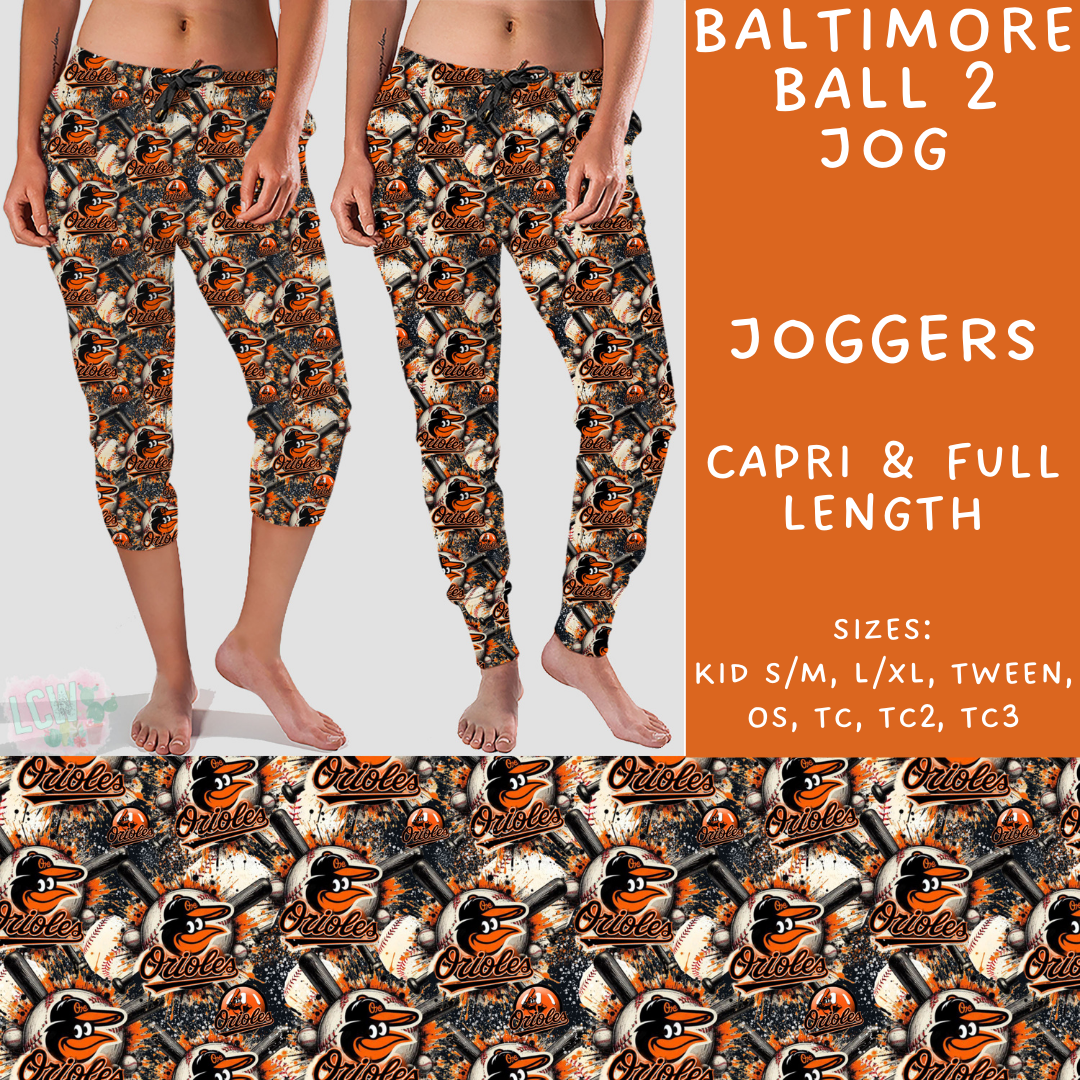 Batch #498 - Strike Out 3 - Closes 3/2 - ETA early May - Baltimore Ball 2 Full and Capri Length Joggers - Alonna's Legging Land