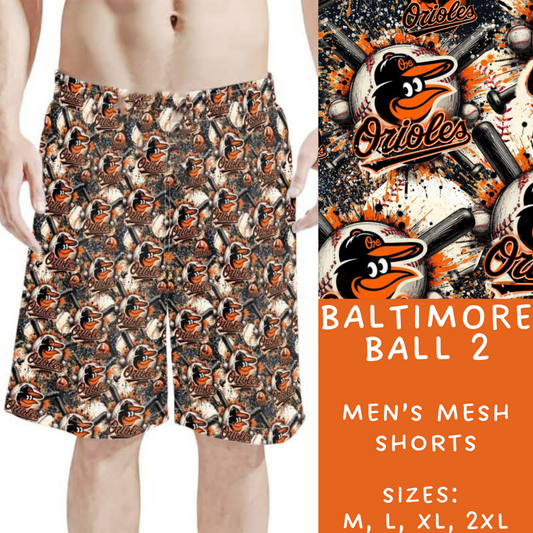 Batch #498 - Strike Out 3 - Closes 3/2 - ETA early May - Baltimore Ball 2 Men's Shorts