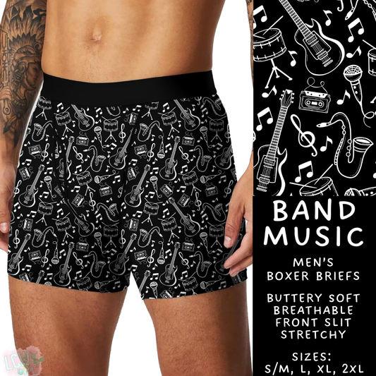 Batch #340 - Comfortable Underwear 4 - Closes 5/16 - ETA early July - Band Music Men's Boxer Briefs