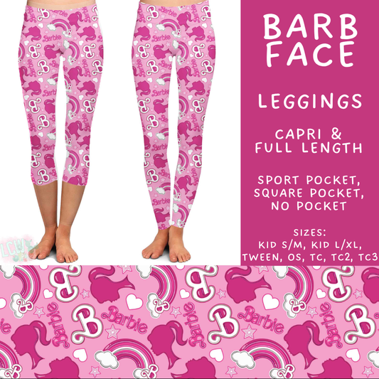 Batch #544 - Cool Characters 16 - Closes 6/17 - ETA mid August - Barb Face Full and Capri Length Leggings