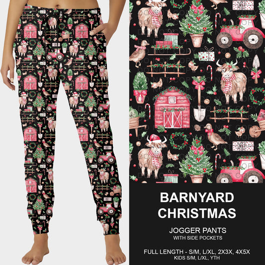 B253 - Preorder Barnyard Christmas Joggers (Closes 9/28. ETA late Nov.)