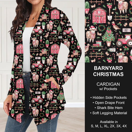 B253 - Preorder Barnyard Christmas Cardigan w/ Pockets (Closes 9/28. ETA: late Nov.)
