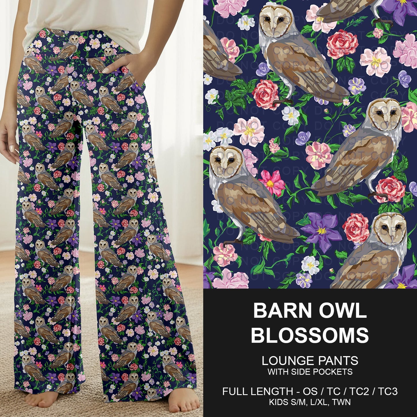 B262 - Preorder Barn Owl Blossoms Lounge Pants (Closes 11/23. ETA late Jan.)