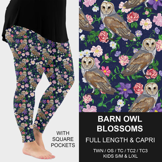 B262 - Preorder Barn Owl Blossoms Leggings w/ Pockets (Closes 11/23. ETA: late Jan.)
