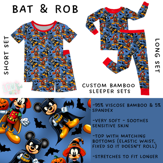 Bat & Rob Bamboo Short Sleeper Set - 5T, 6T & 7T
