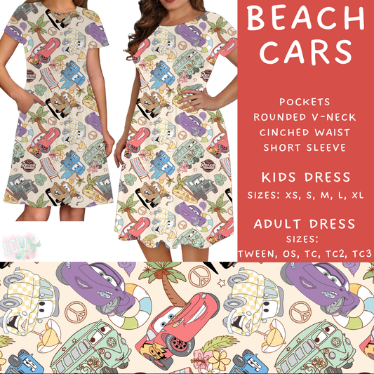 Batch #333 - Magical Summer - Closes 5/7 - ETA late June - Beach Cars Adult & Kids Dresses