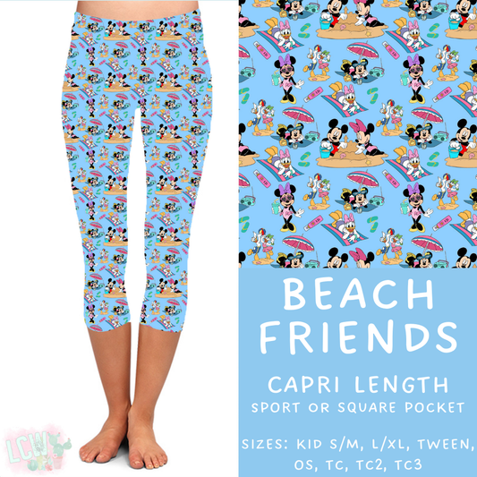 Batch #333 - Magical Summer - Closes 5/7 - ETA late June - Beach Friends Full and Capri Length Leggings