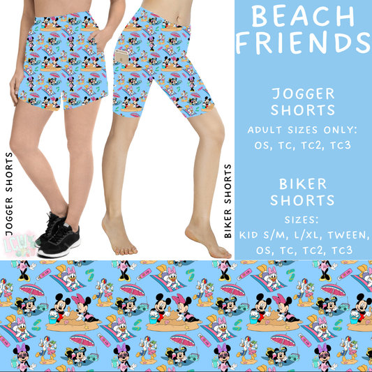 Batch #333 - Magical Summer - Closes 5/7 - ETA late June - Beach Friends Biker & Jogger Shorts