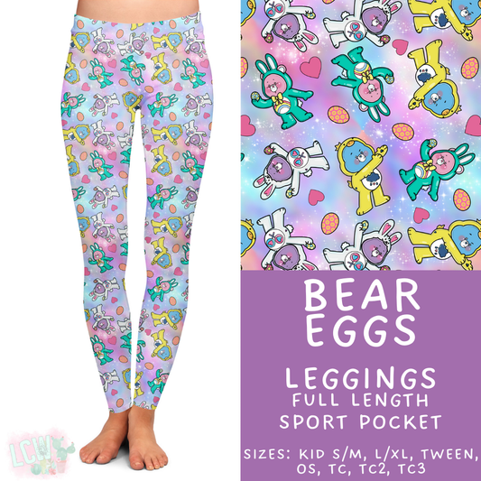 Batch #477 - Magical Character Easter - Closes 1/12 ETA - Early March - Bear Eggs Full Length Leggings