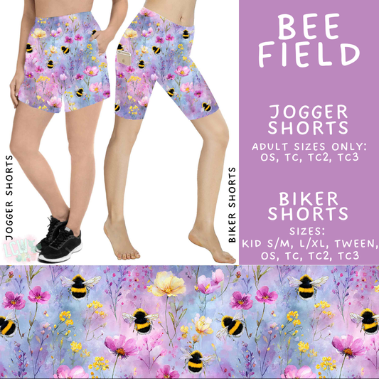 Batch #548 - May Request Run - Closes 6/26 - ETA late August - Bee Field Biker & Jogger Shorts